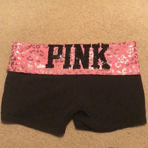 PINK sequin shorts